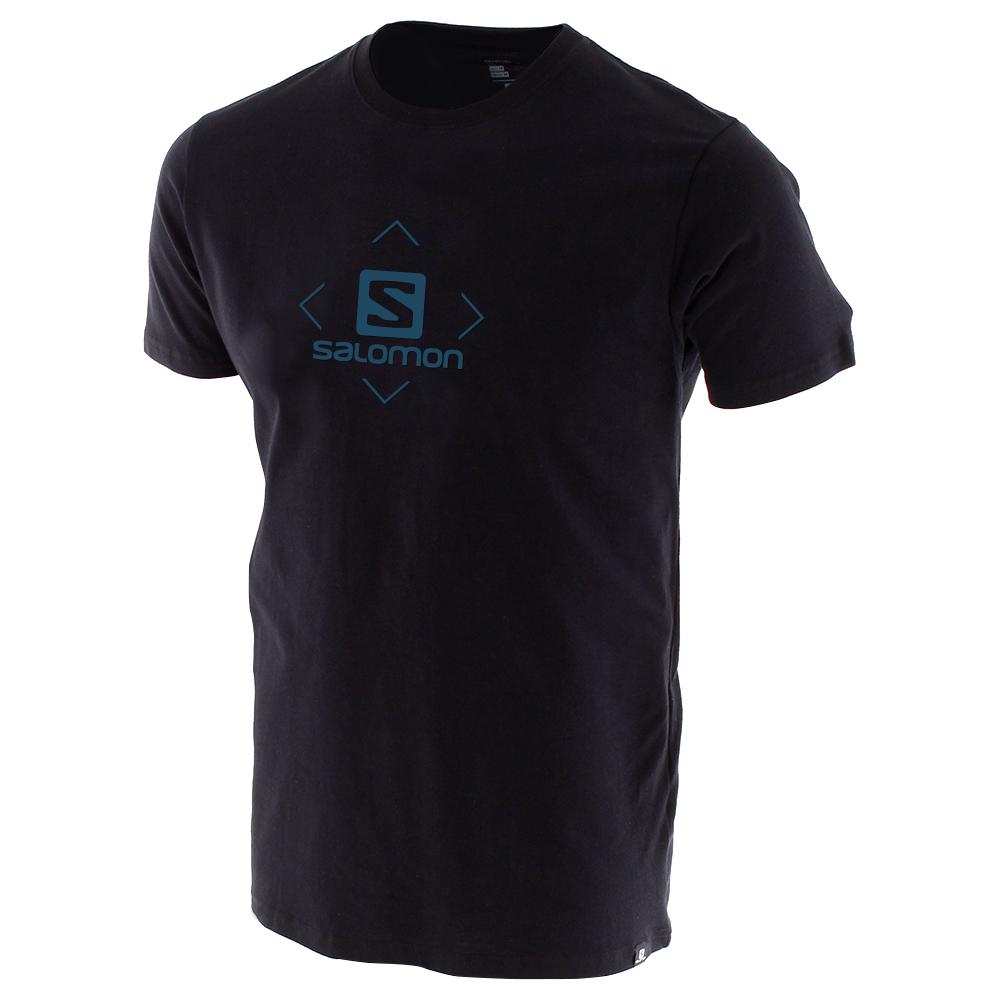 Salomon Israel BOXED IN SS M - Mens T shirts - Black (AOPI-70468)